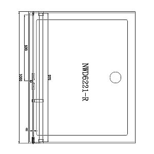 Душевая дверь Aquanet Beta NWD6221 100 стекло прозрачное/профиль хром купить в интернет-магазине Sanbest