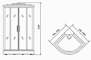 Душевая кабина Timo Standart T 1109 90x90 купить в интернет-магазине Sanbest