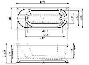 Ванна Vannesa Виктория 170х70 купить в интернет-магазине Sanbest