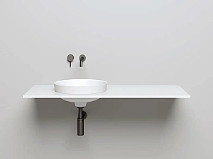 Раковина врезная сверху столешницы Salini MAREA 03 1802203M 41,5 из искусственного камня S-Stone, белая матовая купить в интернет-магазине Sanbest