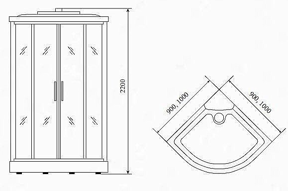 Душевая кабина Timo Standart T 1109 90x90 купить в интернет-магазине Sanbest