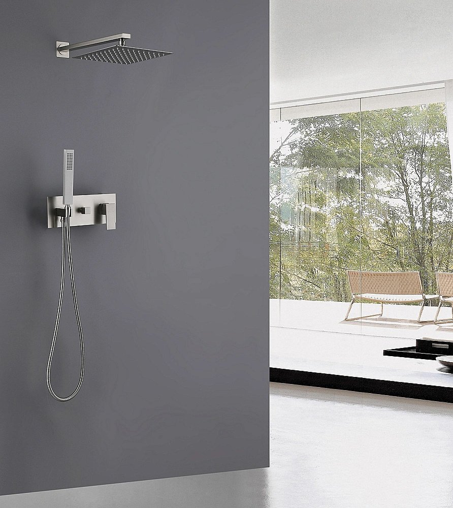 Душевая система ABBER Daheim AF8218SP сатин купить в интернет-магазине сантехники Sanbest