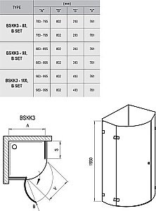 Душевой уголок Ravak Brilliant BSKK3 80x80 купить в интернет-магазине Sanbest