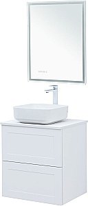 Тумба с раковиной Aquanet Терра 60 белая матовая для ванной в интернет-магазине Sanbest