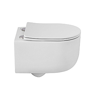 Унитаз подвесной BelBagno Soft-Tor BB084CH-TOR/SC белый, безободковый, с крышкой микролифт, слив-торнадо купить в интернет-магазине Sanbest