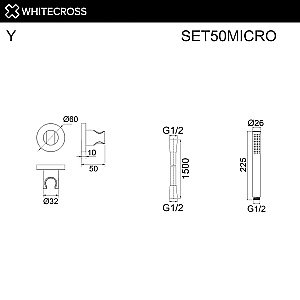 Душевой гарнитур WhiteCross SET50MICROBL черный матовый купить в интернет-магазине сантехники Sanbest