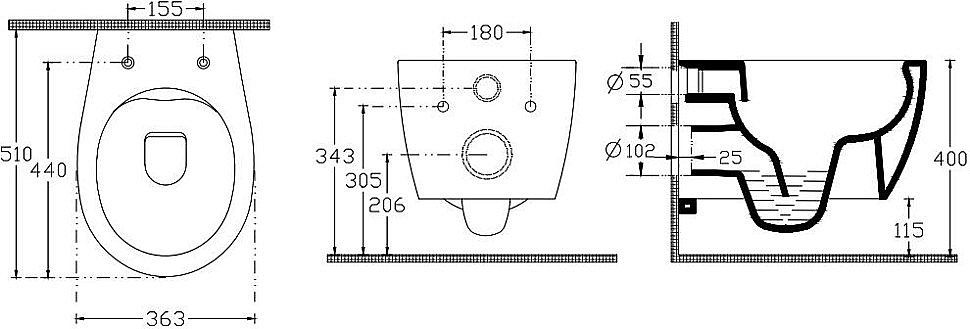 Унитаз подвесной Isvea Sentimenti Neo 10AR02010SV-2T мятно-зеленый матовый, безободковый купить в интернет-магазине Sanbest