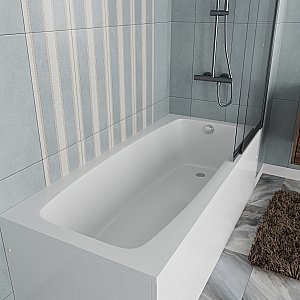 Ванна акриловая Vincea VBT-2S180-FR 180x80 белая с каркасом купить в интернет-магазине Sanbest