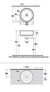 Раковина накладная Globo Genesis 48 GE048.BI*0 белая купить в интернет-магазине Sanbest