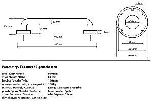 Поручень Bemeta Help program 301100901 купить в интернет-магазине сантехники Sanbest