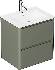 Тумба с раковиной Allen Brau Gravity 60 1.370008.CGM олива матовая для ванной в интернет-магазине Sanbest