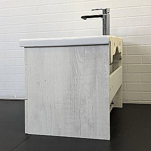 Тумба с раковиной Comforty Никосия 00-00005792 70 дуб белый для ванной в интернет-магазине Sanbest