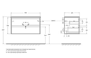 Тумба с раковиной и столешницей BelBagno KRAFT 90 Rovere Nebrasca Nature для ванной в интернет-магазине Sanbest