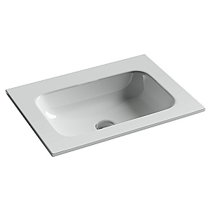 Тумба с раковиной Sancos Velta 60 VL60WG+CN7011wx теплый серый матовая/раковина белая, без отверстий для ванной в интернет-магазине Sanbest