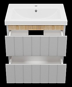 Тумба с раковиной Misty Грэй - 60 Э-Грэ-09060-011По серый для ванной в интернет-магазине Sanbest