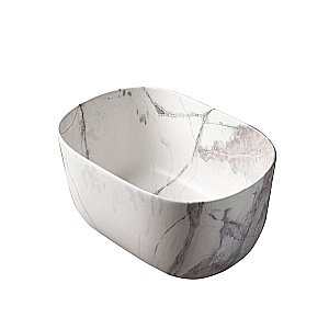 Раковина накладная Gid Creativo 45 Mnc9302 69909 белый мрамор, матовая купить в интернет-магазине Sanbest