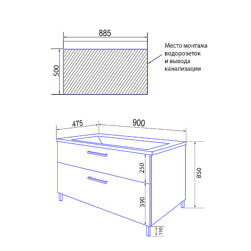 Инсталляция для унитаза Azario AZ-8010-1000 купить в интернет-магазине сантехники Sanbest