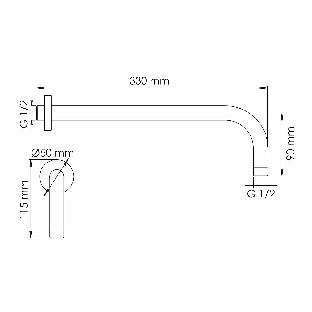 Держатель верхнего душа WasserKraft Asphe A338 розовое золото купить в интернет-магазине сантехники Sanbest