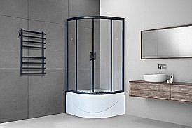 Душевой уголок Royal Bath RB90BK-T-BL 90х90 прозрачный купить в интернет-магазине Sanbest