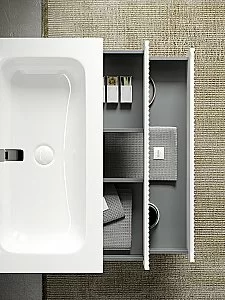 Тумба с раковиной Sancos SNOB R SNR80W 80 Bianco для ванной в интернет-магазине Sanbest