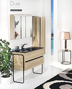 Зеркальный шкаф Armadi Art Vallessi дуб светлый фактурный 80 купить в интернет-магазине сантехники Sanbest