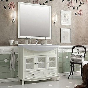 Тумба с раковиной Опадирис Омега 85 слоновая кость для ванной в интернет-магазине Sanbest