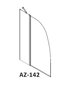 Шторка для ванны Azario Boston AZ142 100х140 купить в интернет-магазине Sanbest