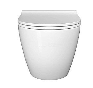 Унитаз подвесной WasserKraft Mindel H002.E034 безободковый, с крышкой микролифт, белый купить в интернет-магазине Sanbest