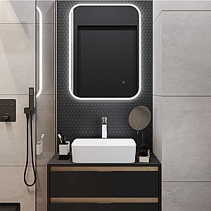 Зеркало Excellent Lumiro 60х80 DOEX.LU080.060.AC белое матовое в ванную от интернет-магазине сантехники Sanbest