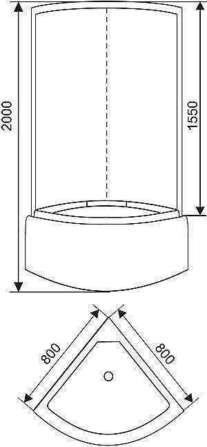 Душевой угол ARCUS AS-302-8 купить в интернет-магазине Sanbest
