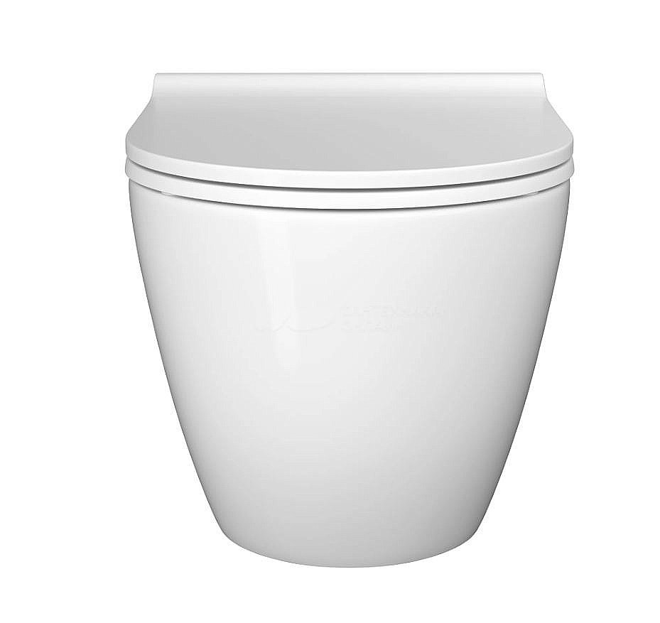 Унитаз подвесной WasserKraft Mindel H002.E034 безободковый, с крышкой микролифт, белый купить в интернет-магазине Sanbest