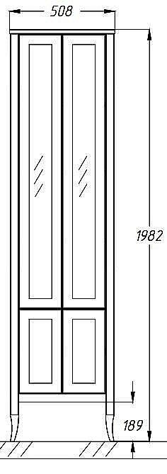 Пенал Опадирис Мираж 50 светлый орех для ванной в интернет-магазине сантехники Sanbest