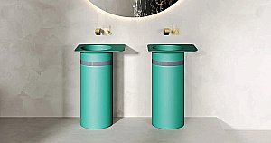 Раковина напольная Salini NINFEA 01 130221MF 54 из искусственного камня S-Stone, матовая, цвет по RAL полностью купить в интернет-магазине Sanbest