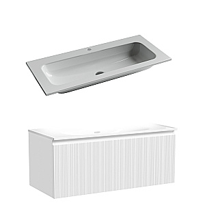Тумба с раковиной Sancos CODE CD100W/CN7013 100 белая для ванной в интернет-магазине Sanbest