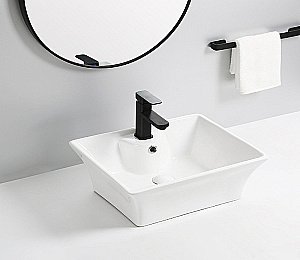 Раковина накладная Ceramalux N 50 9108 белая купить в интернет-магазине Sanbest