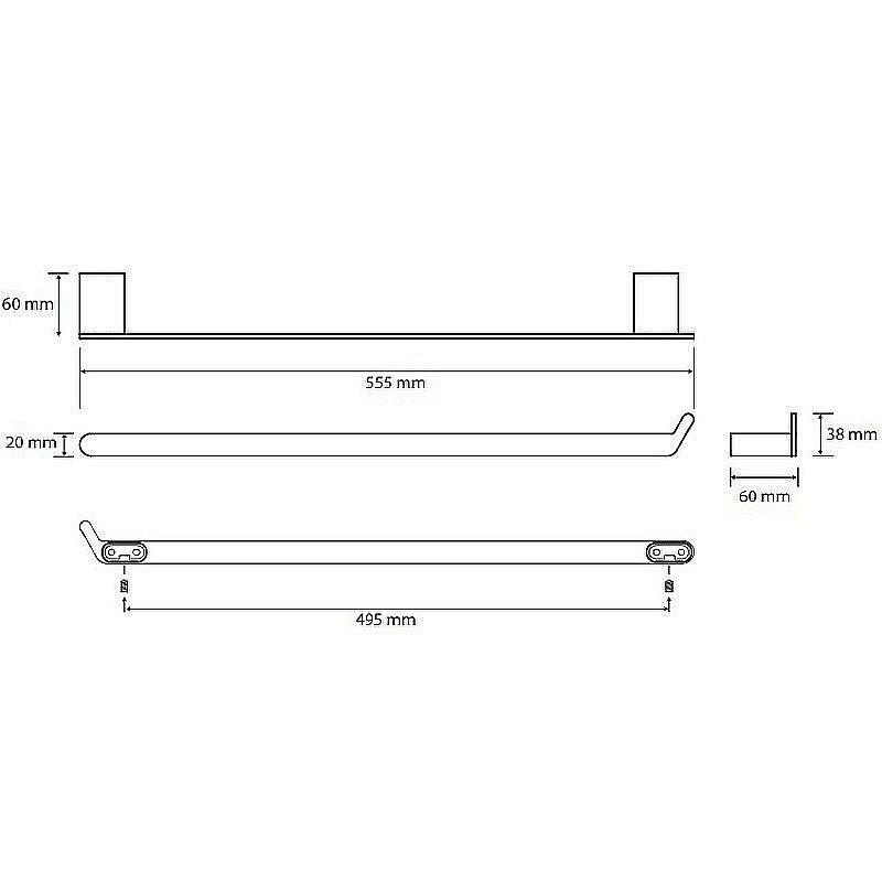 Полотенцедержатель Bemeta Organic 157104361 хром купить в интернет-магазине сантехники Sanbest