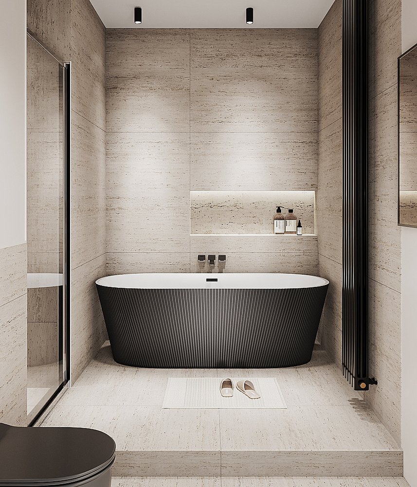 Ванна акриловая Grossman Forta GR-27021MB 170x75 черная матовая купить в интернет-магазине Sanbest