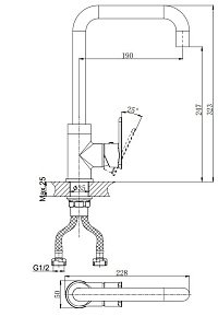 Смеситель для кухни Rush Bruny BR4335-22 купить в интернет-магазине сантехники Sanbest