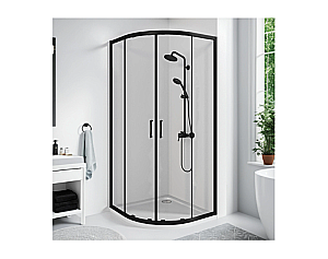Душевой уголок Good Door CUBE 90х90 R-90-C-B стекло прозрачное/профиль черный матовый купить в интернет-магазине Sanbest