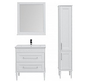 Тумба с раковиной Aquanet Бостон 80/Flat 80 ясень для ванной в интернет-магазине Sanbest