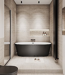 Ванна акриловая Grossman Forta GR-27021MB 170x75 черная матовая купить в интернет-магазине Sanbest