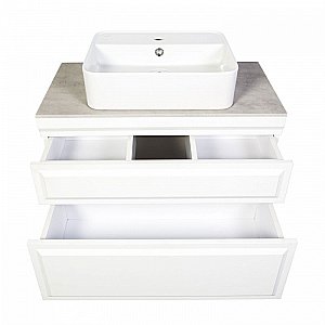 Тумба с раковиной Orange Modi 75 Modi-75TU+RA белая для ванной в интернет-магазине Sanbest