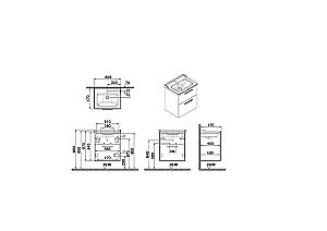 Тумба с раковиной VitrA Root 68279 60 матовый серый камень для ванной в интернет-магазине Sanbest