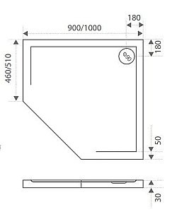 Душевой поддон Good door ПЕНТА 100x100 купить в интернет-магазине Sanbest