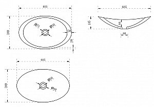 Раковина Abber Kristall 60 AT2808Opal коричневая прозрачная купить в интернет-магазине Sanbest