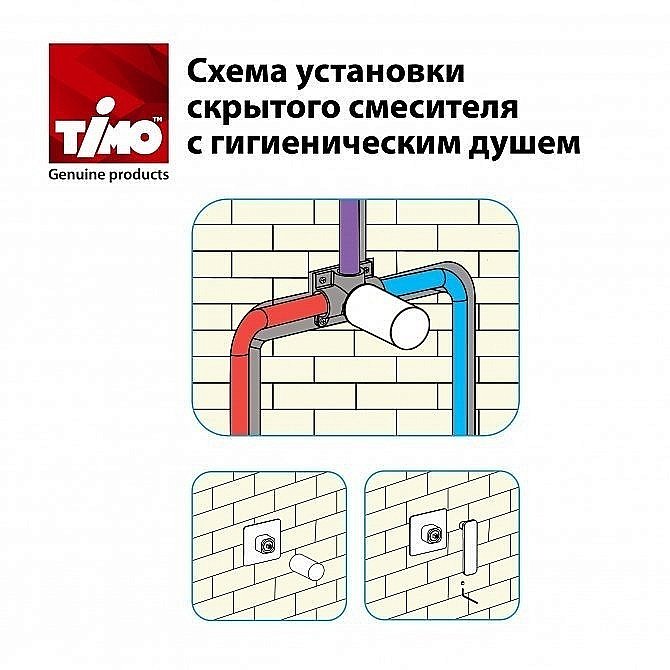Гигиенический душ со смесителем Timo Arisa 5309/00SM купить в интернет-магазине сантехники Sanbest