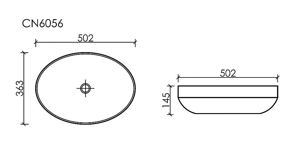 Раковина Ceramica Nova Element 50 CN6056MB черная матовая купить в интернет-магазине Sanbest