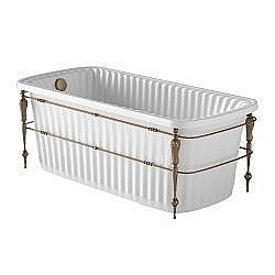 Ванна Migliore Olivia Console 27610 174x83 белая,бронза купить в интернет-магазине Sanbest
