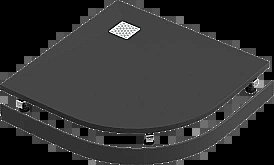 Душевой поддон литьевой Good Door Essentia R 100x100 черный купить в интернет-магазине Sanbest