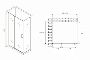 Душевой уголок Abber Sonnenstrand AG04100BS-S70B 100x70 купить в интернет-магазине Sanbest